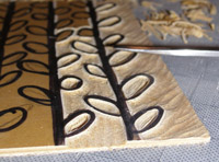 linocuts to make clay prints